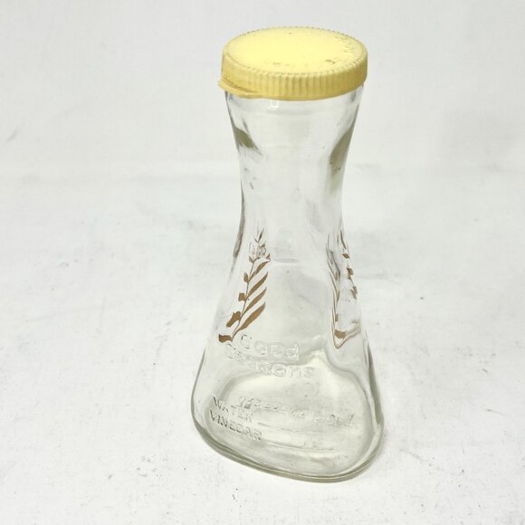 Vintage MCM Good Seasons Salad Dressing Triangular Glass Bottle Cruet - Picture 6 of 11